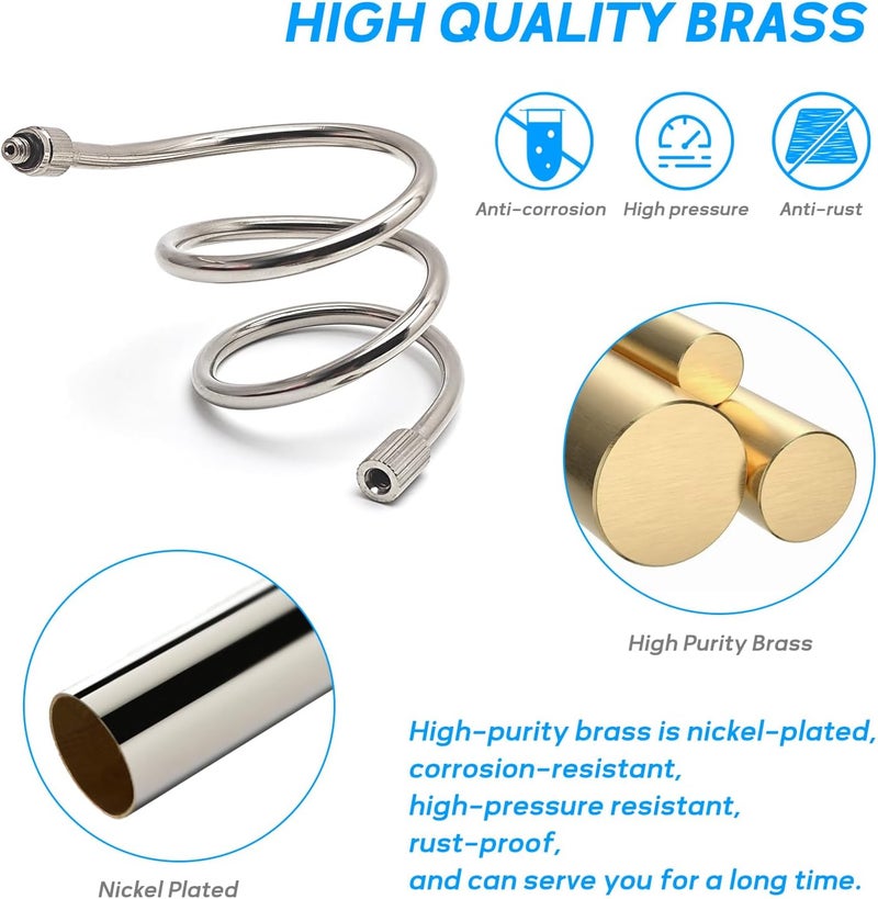 WANJIAHUI 10 Pack 19.5 Inch Flexible Nozzle Extensions, Brass Mist Rod for Outdoor Misting System, Bendable Copper Extended Pole 10/24 UNC for Garden, Humidification, Outdoor Cooling, Dust Control, Landscaping - Image 2